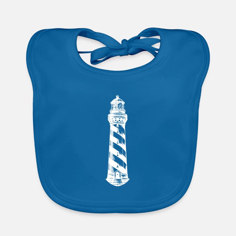 Phare côtier à rayures obliques Bavoir bio Bébé