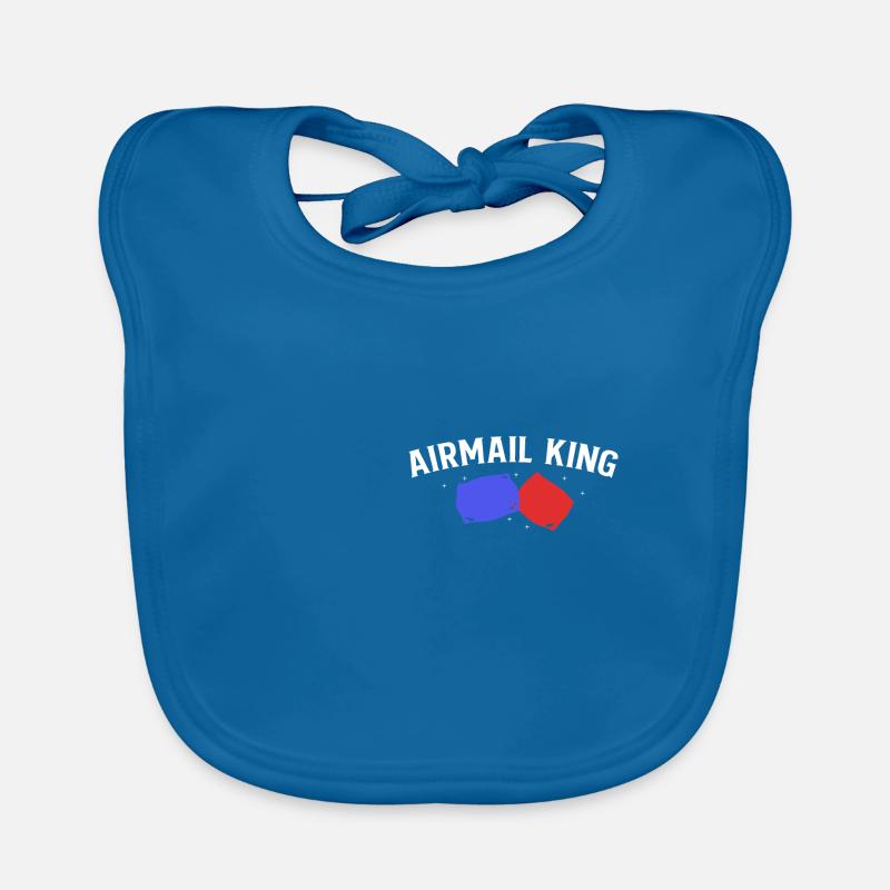 Airmail King Cornhole Shirt Gift Organic Baby Bibs