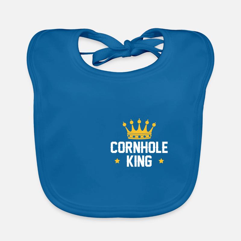 Cornhole King Shirt Geschenk Baby Bio-Lätzchen