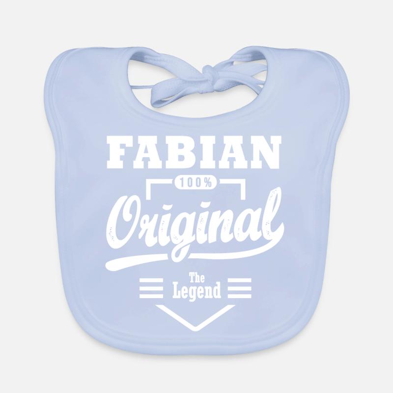 Fabian original gift personalized first name fabian Organic Baby Bibs