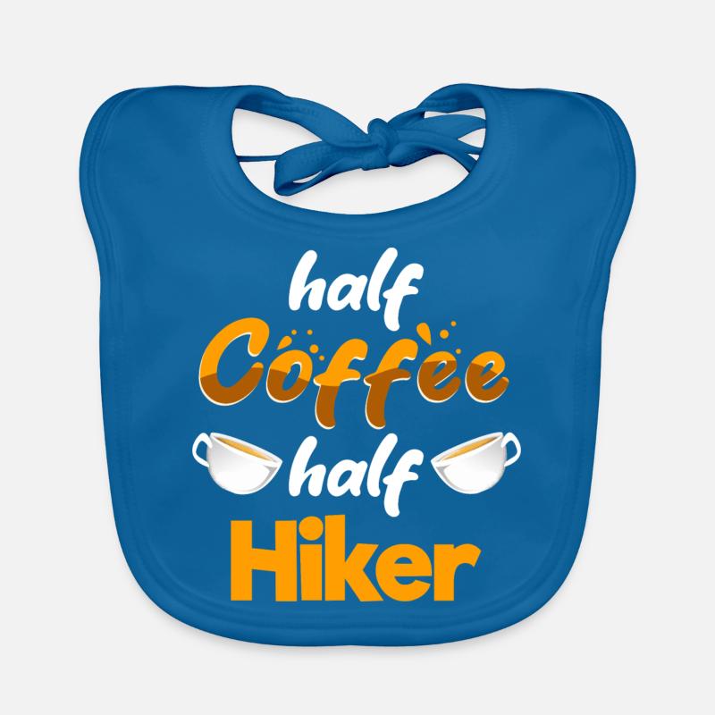 Half Coffee Half Hiker Funny Hiking Humor Trail Baby Bio-Lätzchen