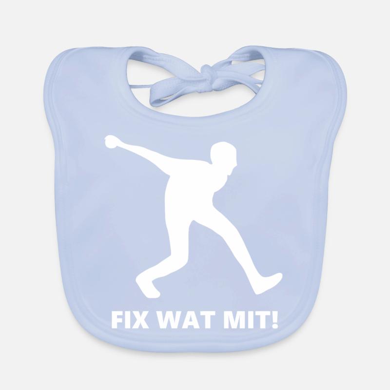 Plattdeutscher Boßel Spruch Fix wat mit - Geschenk Baby Bio-Lätzchen