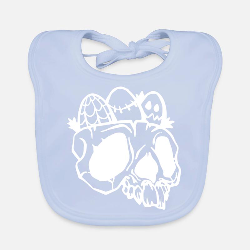 Eggs in skull Bavoir bio Bébé