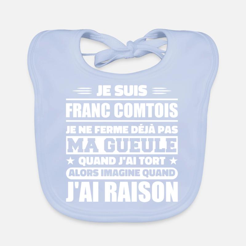Franc comtois je ferme pas ma gueule franche comté Bavoir bio Bébé