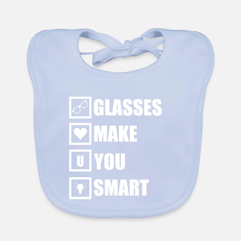 Glasses make you smart Baby Bio-Lätzchen