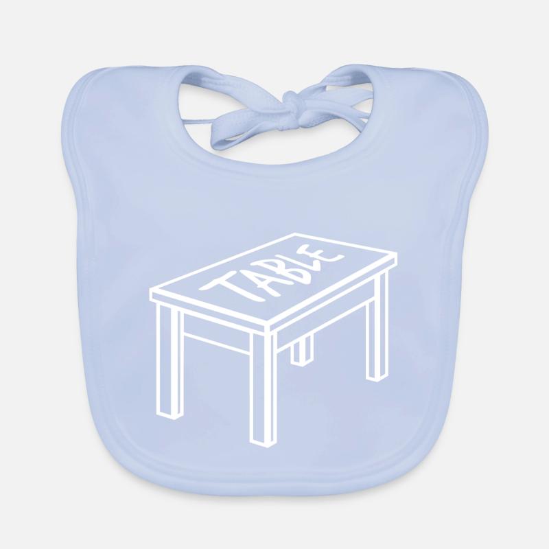 Table dining table furniture object carpenter Organic Baby Bibs