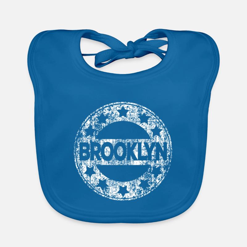 Brooklyn - Bavoir bio Bébé - bleu paon