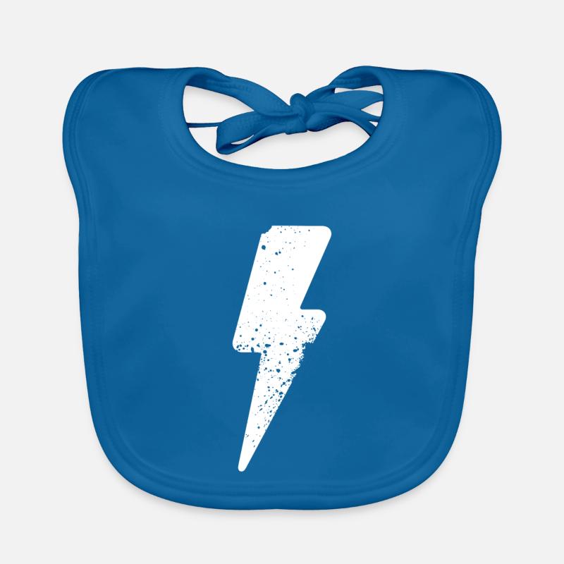 lightning symbol anger Organic Baby Bibs