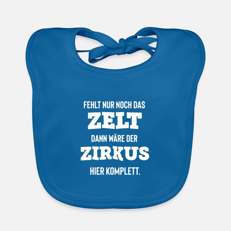 Zirkus - Baby Bio-Lätzchen - Pfauenblau