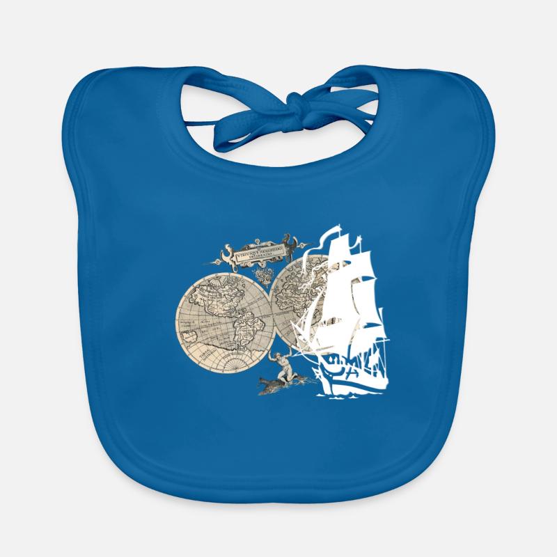 Ship + Map Organic Baby Bibs