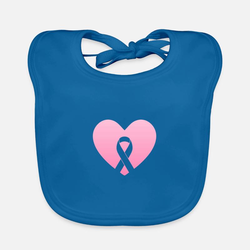 Coeur rose avec arc de conscience Bavoir bio Bébé