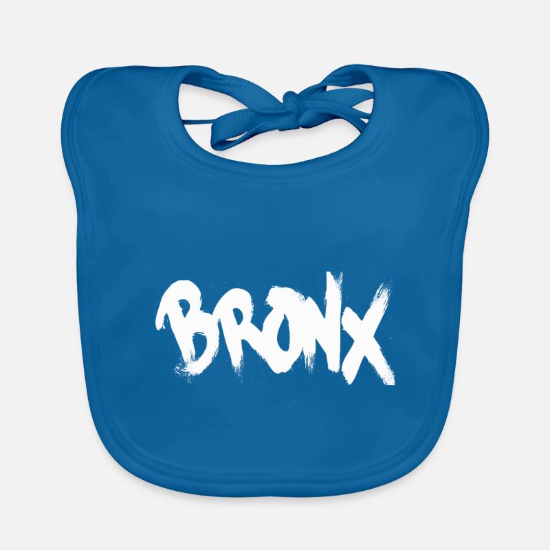 Bronx - Bavoir bio Bébé - bleu paon