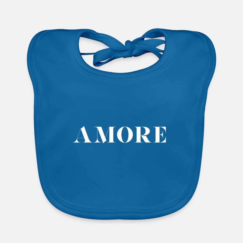 Amore - Baby Bio-Lätzchen - Pfauenblau
