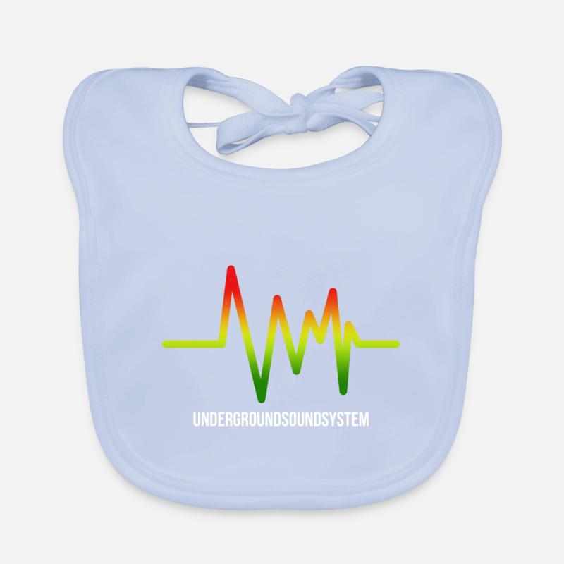 Underground Soundsystem Logo Bavaglino ecologico per neonato