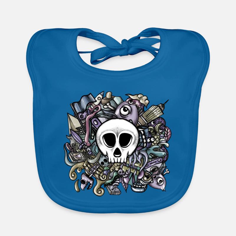 Crâne de griffonnage Bavoir bio Bébé