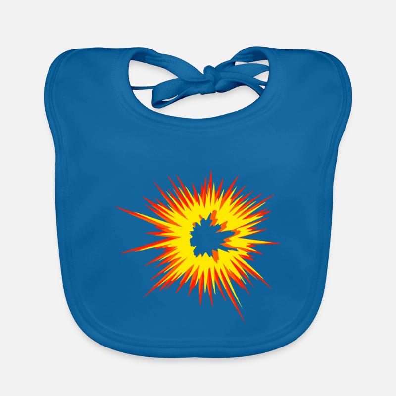 Explosion Star Flame Organic Baby Bibs