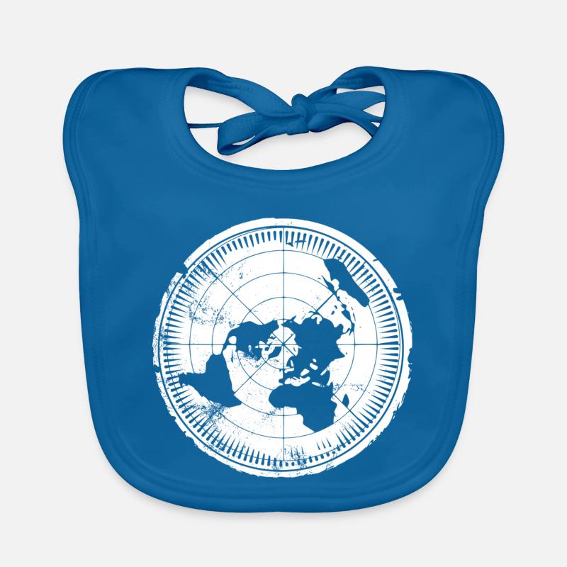 Flat Earth Map - Carte de la Terre plate Bavoir bio Bébé