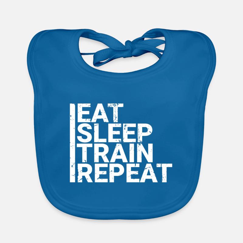 Eat Sleep Train Repeat Baby Bio-Lätzchen