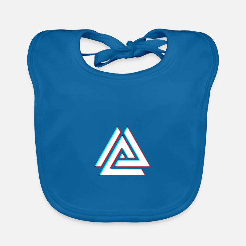 Geometric Triangle Neon 3D Organic Baby Bibs
