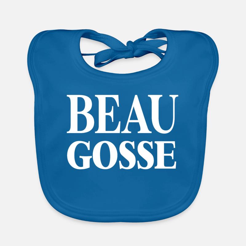 BEAU GOSSE - Bavoir bio Bébé - bleu paon