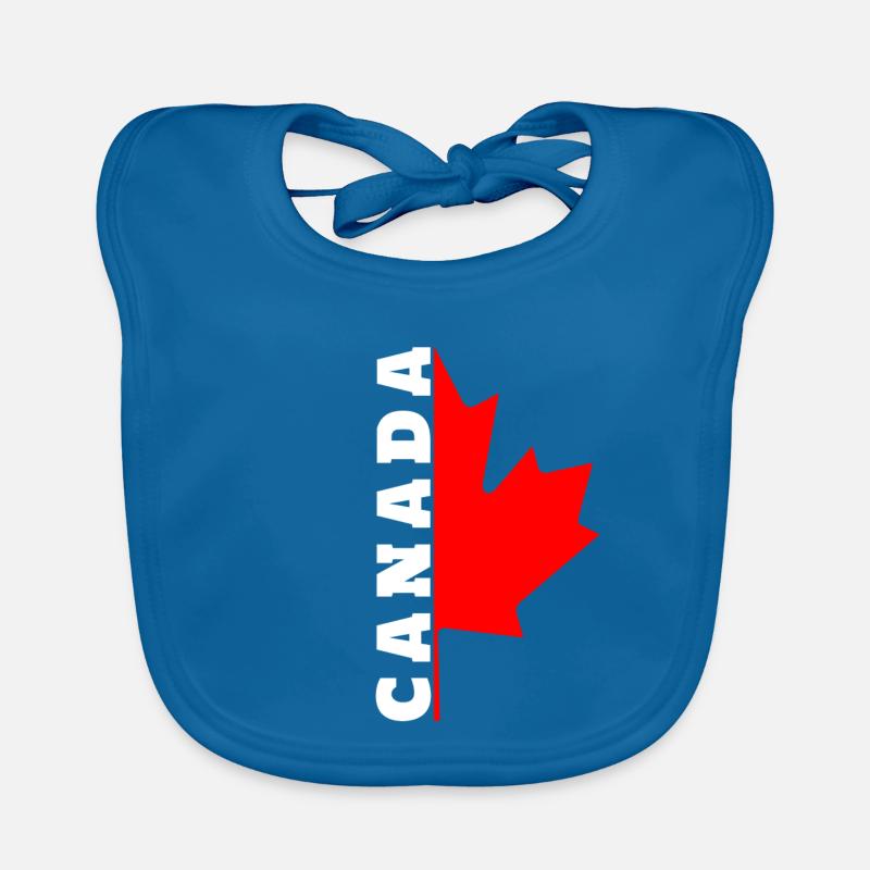 J'aime le design canadien avec feuille d'érable / cadeau Bavoir bio Bébé