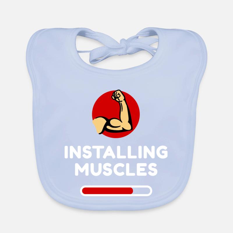 Muscles Tonification Funny Statement Fun Bavoir bio Bébé
