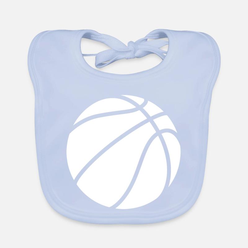 Logo de basket-ball blanc Bavoir bio Bébé