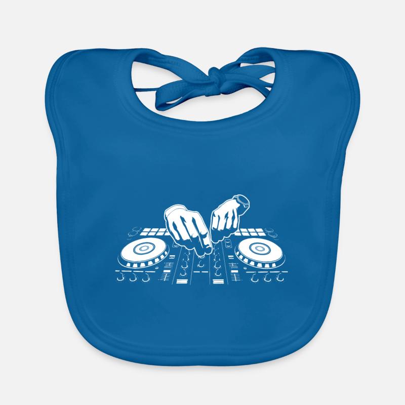 DJ - Baby Bio-Lätzchen - Pfauenblau