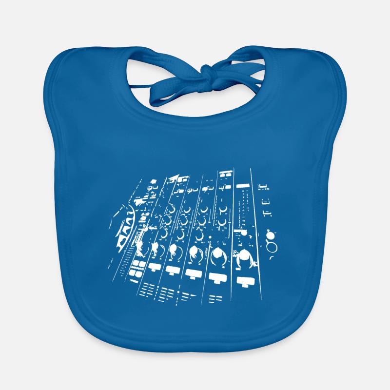 Disc-jockey - Bavoir bio Bébé - bleu paon