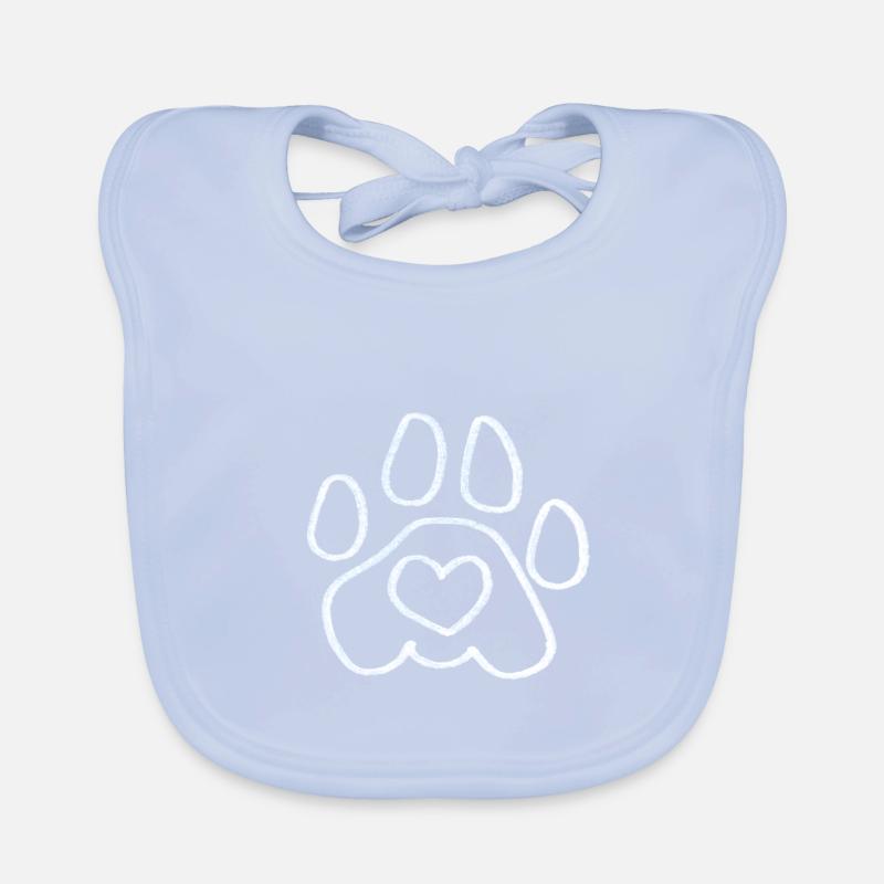 Empreinte de patte de chien Bavoir bio Bébé