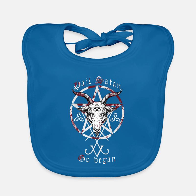 hail satan | go vegan Organic Baby Bibs
