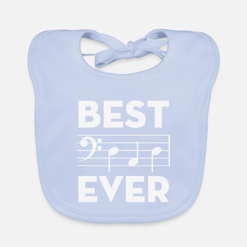 Best Dad Ever Music Note Chords Organic Baby Bibs