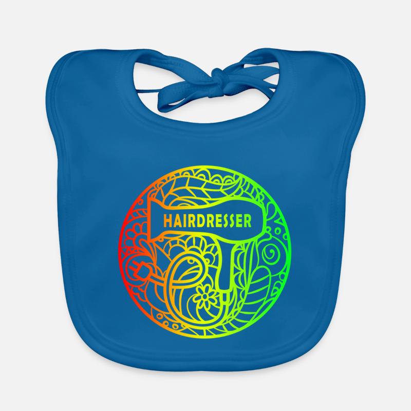 Friseur Regenbogen Design Baby Bio-Lätzchen