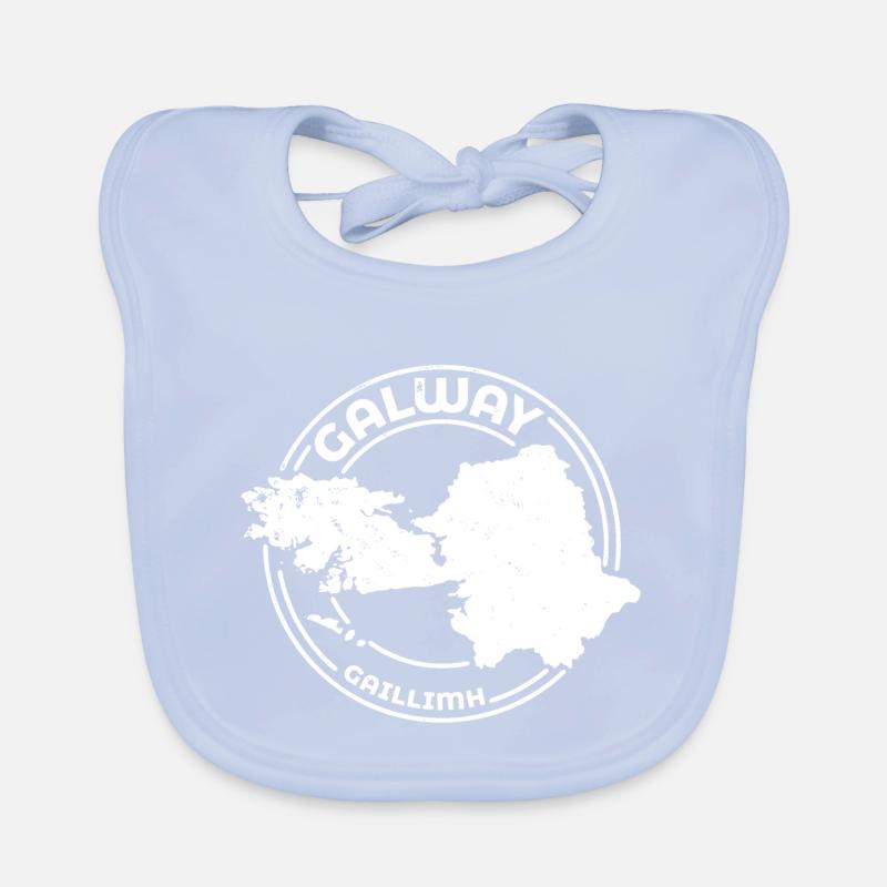 Galway Ireland Map | County Outline Stamp Organic Baby Bibs