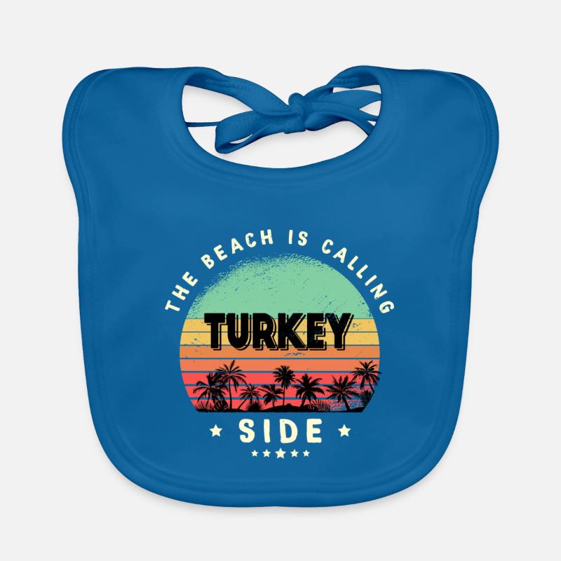 Design de plage Side Turkey Bavoir bio Bébé