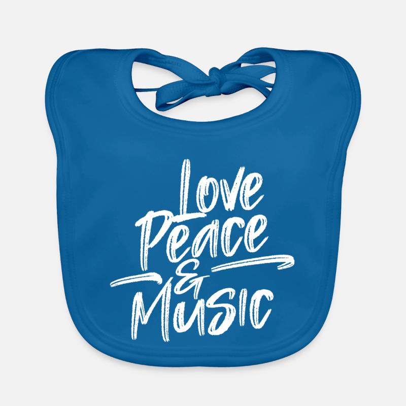 Love Statement Peace Freedom of Expression Pacifist Organic Baby Bibs