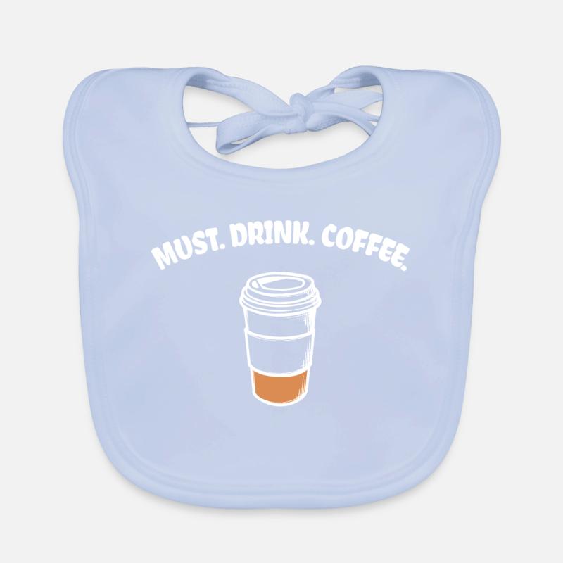 Koffein Kaffeeliebhaber Kaffee Trinken Statement Baby Bio-Lätzchen