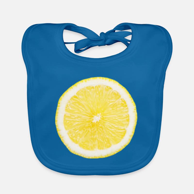 Demi-citron - Bavoir bio Bébé - bleu paon