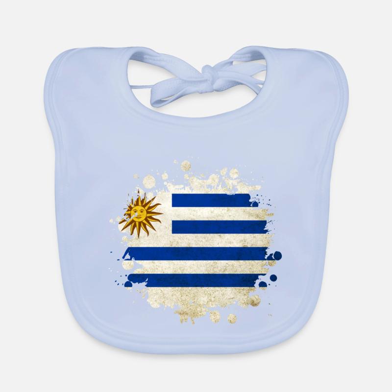 Uruguay Klecks Flag Design Bavoir bio Bébé