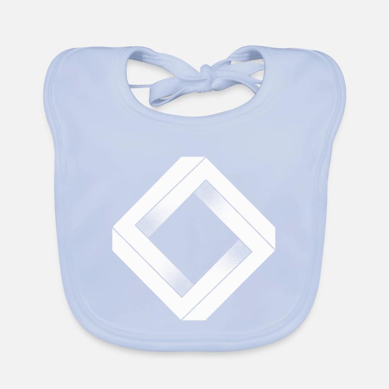 Losange impossible blanc Bavoir bio Bébé