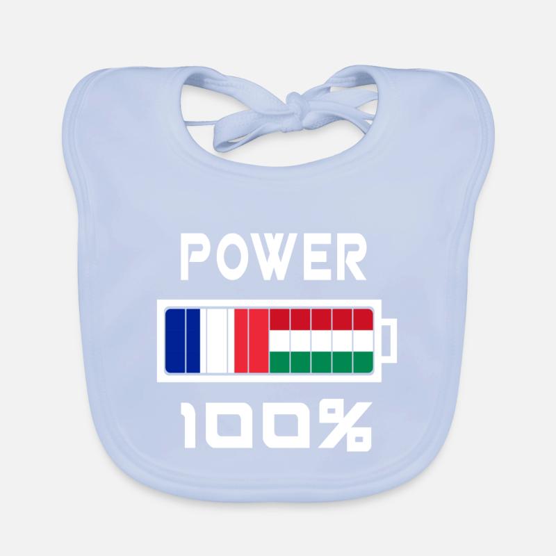 Ungarn und Frankreich Power 100% Baby Bio-Lätzchen