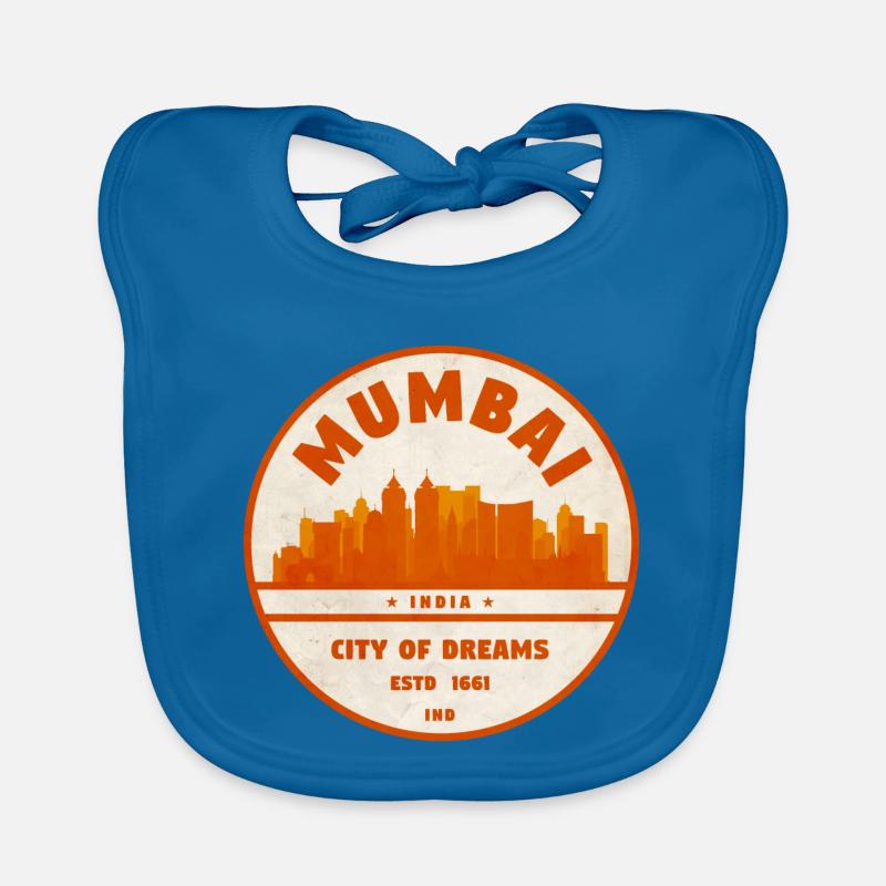 Mumbai Inde Skyline Bavoir bio Bébé