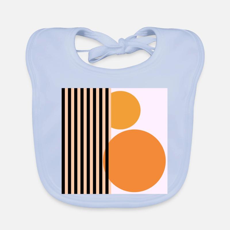 RETRO GEOMETRIE - ABSTRAKTE KUNST Baby Bio-Lätzchen