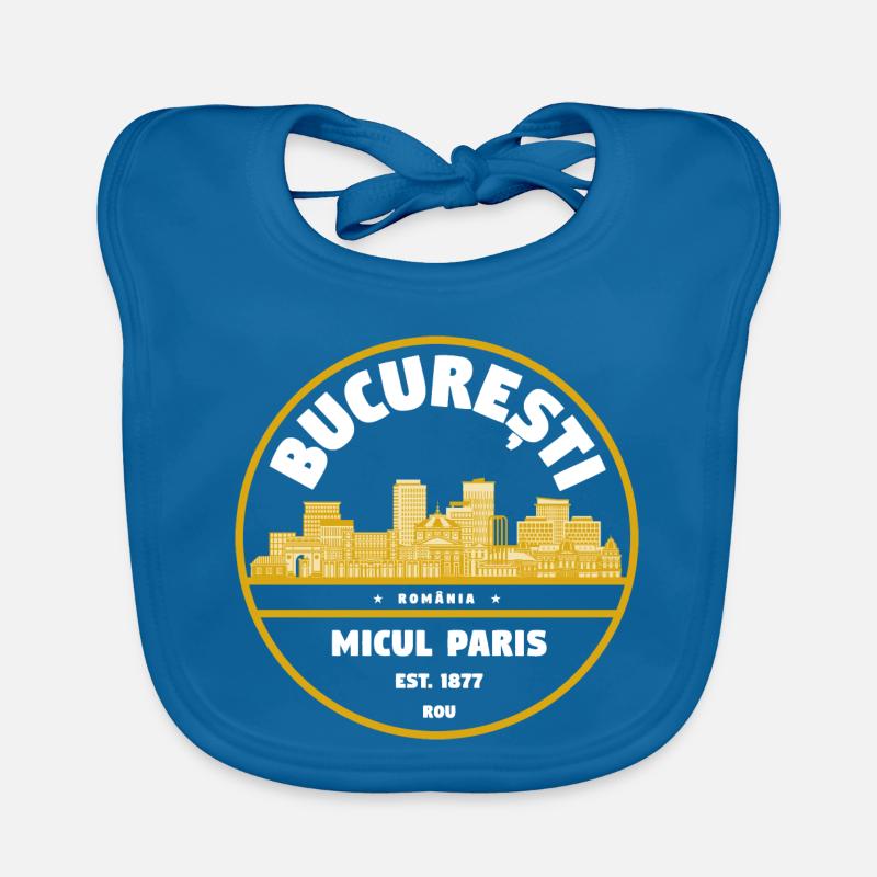 Insigne Micul Paris de Bucarest Bavoir bio Bébé