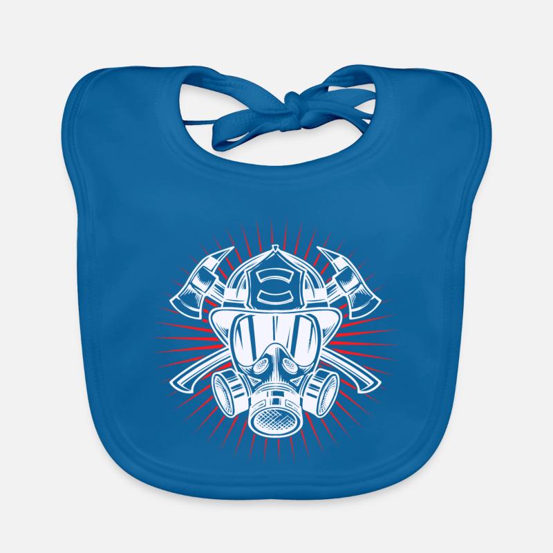 Firefighter helmet Fire protection Fire brigade Lifesaver Organic Baby Bibs