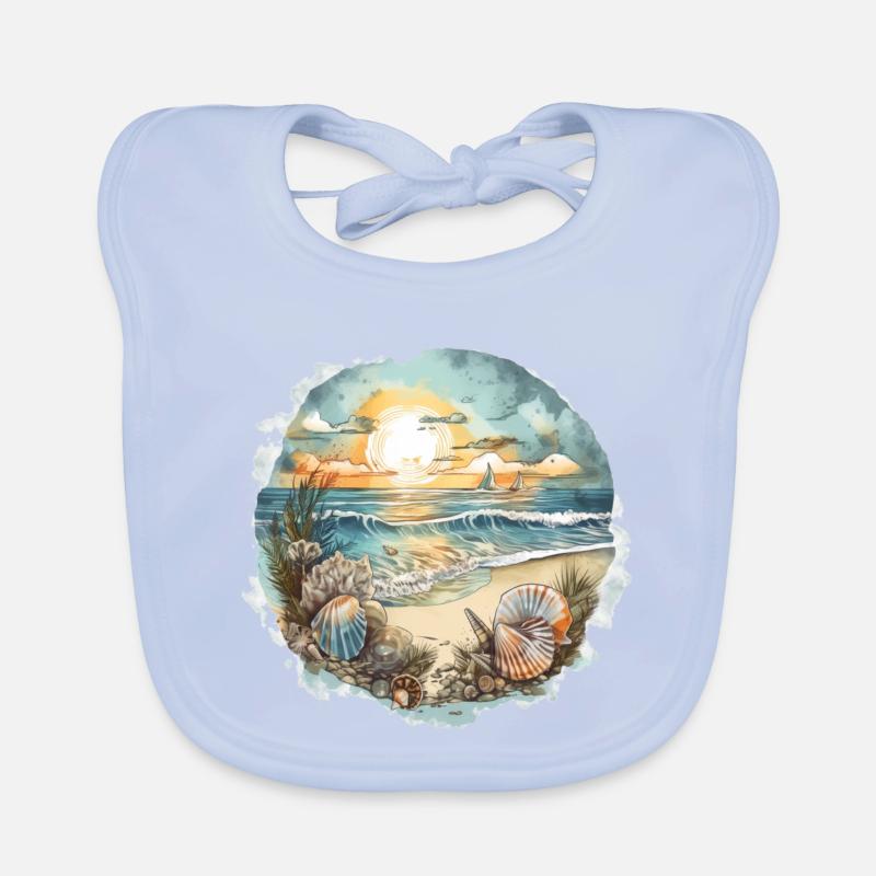Beach Dream Organic Baby Bibs