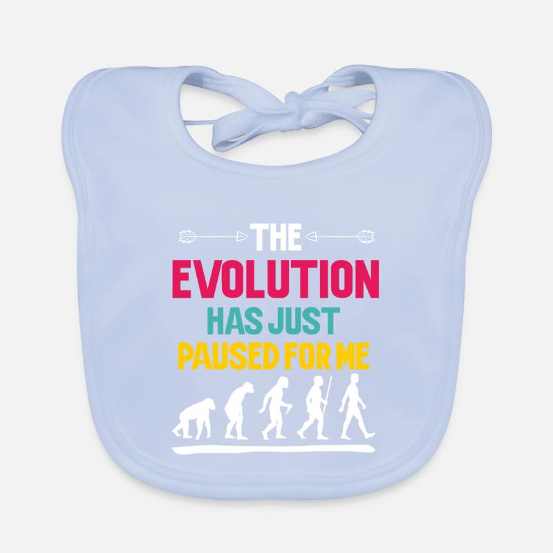 The Evolution Has Just Paused For Me Organic Baby Bibs