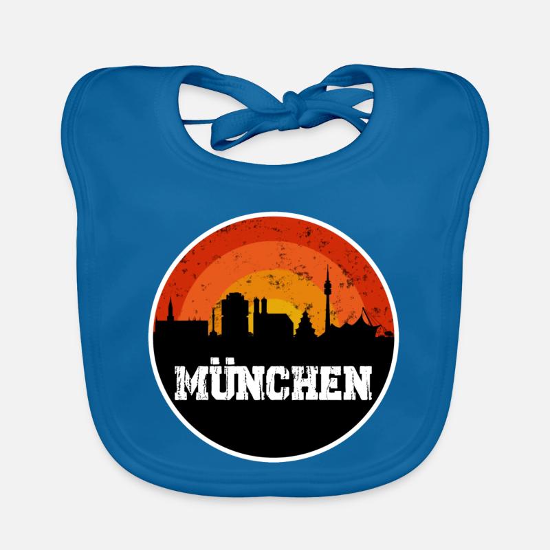 Munich Skyline Original Organic Baby Bibs