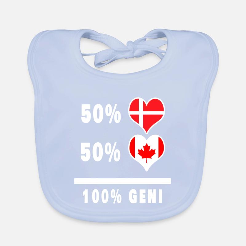 Drapeau 100% génie du Canada et du Danemark Bavoir bio Bébé