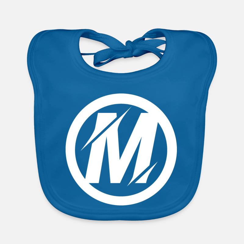 Illustration du logo M - Bavoir bio Bébé - bleu paon